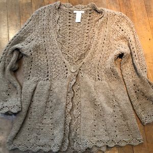 Tweeds tan cardigan